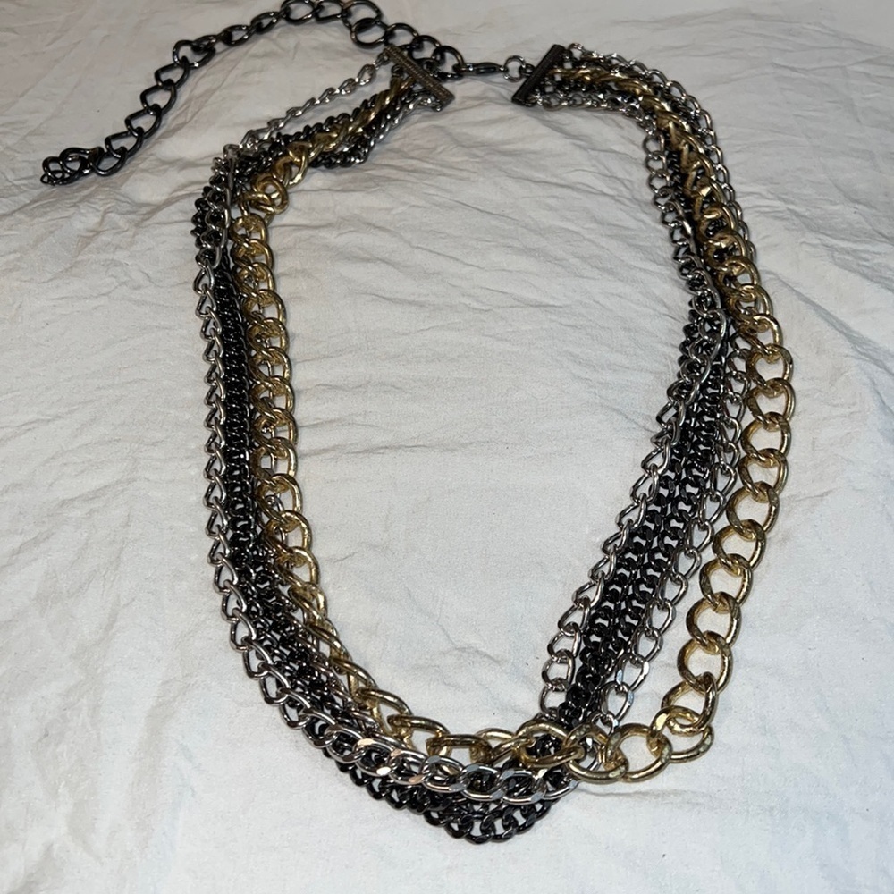 Tasha Multi Chain Multi Toned Necklace